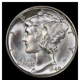 1940-d Mercury Dime Near Top Pop 10c ms67+ fsb SEG