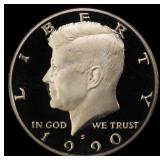 1990-s Proof Kennedy Half Dollar 50c pr70 dcam SEG