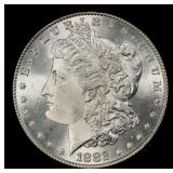 1882-p Morgan Dollar $1 Grades ms65
