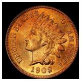 1909 Indian Cent . 1c Grades ms65 rd