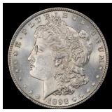 1898-p Morgan Dollar $1 Grades ms63