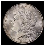 1887-p Morgan Dollar $1 Grades ms64+