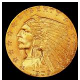 1909-p Gold Indian Quarter Eagle $2 1/2 ms65 SEGS