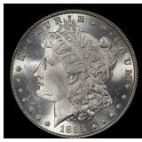 1885-p Morgan Dollar $1 Grades ms63+