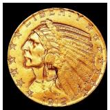 1912-s Gold Indian Half Eagle $5 ms63 USCG