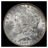 1887-p Morgan Dollar $1 Grades ms65+