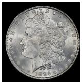 1886-p Morgan Dollar $1 Grades ms62+
