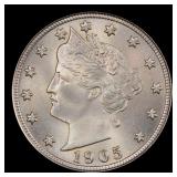 1905 Liberty Nickel Near Top Pop 5c ms66 SEGS