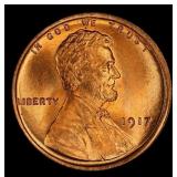 1917-p Lincoln Cent 1c Grades ms65 rd
