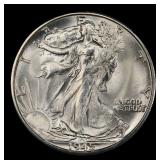 1945-d Walking Liberty Half Dollar Near Top Pop 50