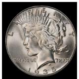 1935-s Peace Dollar $1 ms65+ SEGS