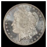 1881-p Morgan Dollar $1 Grades ms65+