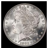 1883-p Morgan Dollar $1 Grades ms66