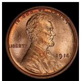 1914-p Lincoln Cent 1c ms66 rd SEGS