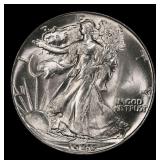 1946-p Walking Liberty Half Dollar Near Top Pop 50