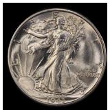 1943-s Walking Liberty Half Dollar 50c Grades ms66