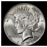 1935-p Peace Dollar Near Top Pop $1 ms66+ SEGS