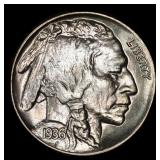 1936-p Buffalo Nickel 5c ms67 SEGS