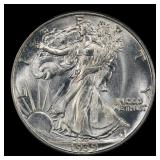 1939-d Walking Liberty Half Dollar 50c ms66+ SEGS