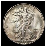 1937-p Walking Liberty Half Dollar Near Top Pop 50