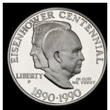 1990-p Eisenhower Proof Modern Commem Dollar $1 pr