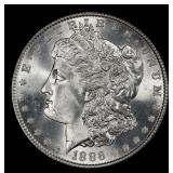1886-p Morgan Dollar $1 Grades ms65+