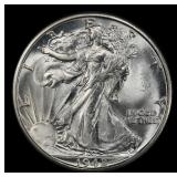 1942-s Walking Liberty Half Dollar 50c Grades ms66