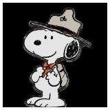 Shaped 1oz Silver Bar - Snoopy Beagle Scout Leader