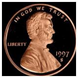 1997-s Proof Lincoln Cent 1c pr70 rd dcam SEGS