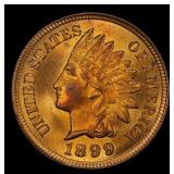 1899 Indian Cent . 1c Grades ms64+ rd
