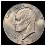 1974-d Eisenhower Dollar Near Top Pop $1 ms67 SEGS