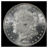 1878-p 7tf Morgan Dollar $1 Grades ms63+