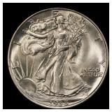 1938-p Walking Liberty Half Dollar TOP POP! 50c ms