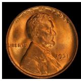 1931-p Lincoln Cent 1c Grades ms66 rd