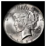 1928-p Peace Dollar Near Top Pop $1 ms66 SEGS