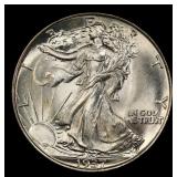 1937-p Walking Liberty Half Dollar Near Top Pop 50