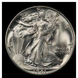 1941-s Walking Liberty Half Dollar 50c Grades ms65