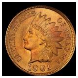 1901 Indian Cent Near Top Pop! 1c ms66+ rd SEGS