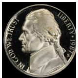1987-s Proof Jefferson Nickel 5c pr70 dcam SEGS