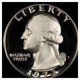 1972-s Proof Washington Quarter 25c pr69 dcam SEGS