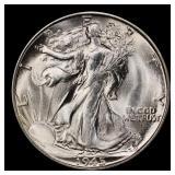 1945-s Walking Liberty Half Dollar 50c Grades ms66
