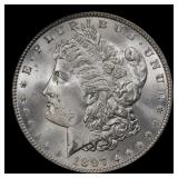 1897-p Morgan Dollar $1 Grades ms65+