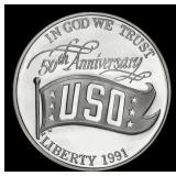 1991-S USO Proof Modern Commem Dollar $1 pr70 dcam