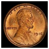 1916-p Lincoln Cent 1c Grades ms66 rd