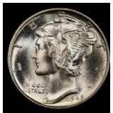 1945-s Mercury Dime 10c ms67 fsb SEGS