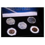 5 Coin American Dollar Legacy Set, 5 US Dollar Coi