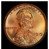1919-p Lincoln Cent Near Top Pop! 1c ms68 rd SEGS
