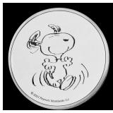 Snoopy Peanuts Style - 1 oz Silver Round Round