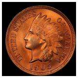 1905 Indian Cent Near Top Pop! 1c ms66+ rd SEGS