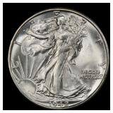 1942-s Walking Liberty Half Dollar 50c Grades ms66